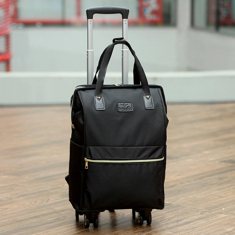 Black swivel wheel single trolley