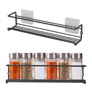 Étagère de rangement pour épices, cuisine domestique, étagère murale non perforée, porte d'armoire de cuisine, support de rangement pour assaisonnements