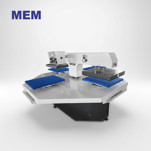 Máquinas de Prensa de <span class=keywords><strong>Calor</strong></span> Neumáticas Automáticas Rotativas Tipo Carrusel TZ-4050-2 de 40x50 cm <span class=keywords><strong>y</strong></span> 4 Estaciones con 2 Cabezales de Calentamiento - Product Image 1