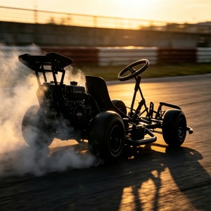 Buggy de Derrape con Tracción por Cadena de 200cc, Motor de Gasolina de 4 Tiempos con Freno de Disco Hidráulico para Exteriores - Product Image 5