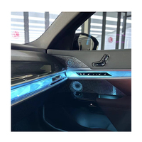 6/10 Pièces Cache-haut-parleur LED Ambiant en Acier Inoxydable Argenté pour BMW Série 7 G70 2022-2025 Kit de Garniture de Grille de Porte Intérieur