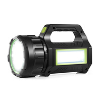 Linterna de Búsqueda de Alta Potencia Ultrabrillante, Recargable, de Largo Alcance, Luz de Trabajo COB, Linterna LED para Pesca y Aventuras al Aire Libre