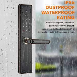 TUYA Smart <strong>Door</strong> Lock Aluminum Fingerprint Digital Handle Keyless Smart Lock Smart Home Hotel Waterproof <strong>Door</strong> Lock - Product Image 6