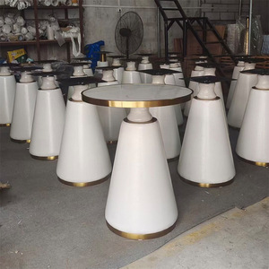 Luxury Milk Tea Shop Round Table Hotel Lounge Meeting Table Small Reception Coffee Shop Stone Slab Table Durable Versatile - Product Image 1