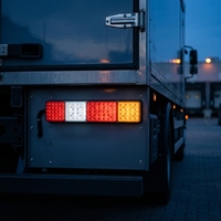 Feu arrière LED 24V pour camion, ensemble de feux arrière d'essieu central ambre et blanc pour camion de fret et remorque