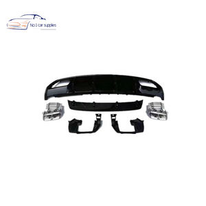 Pièces de voiture à hayon W176 pour Mercedes Benz classe A A45 W176 diffuseur arrière avec embouts d'échappement A180 A200 A220 <span class=keywords><strong>A250</strong></span> A260 <span class=keywords><strong>2018</strong></span> + - Product Image 1