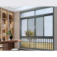 Fenêtre coulissante horizontale en alliage d'aluminium de qualité commerciale moderne, prix d'usine, taille et couleur personnalisées, isolation thermique