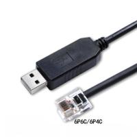 Câble de console plat USB a mâle vers TTL RJ12 6P6C direct d'usine avec isolation en PVC à puce FTDI pour balance électronique de caisse enregistreuse
