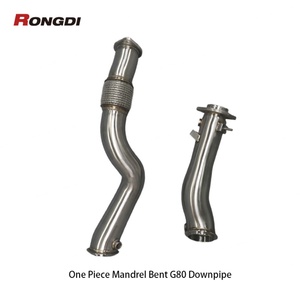 New Design One Piece Mandrel Bent Downpipe for BMW M3 G80 M4 G82 S58 3.0t 2021-2024 304 Stainless Steel Exhaust Pipe - Product Image 6