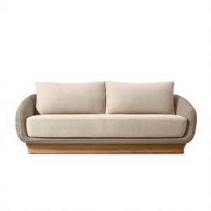 Sofá de Exterior de Teca y Cuerda, Moderno y Texturizado, para Jardín, Terraza, Villas de Lujo y Proyectos Hoteleros, Directo de Fábrica - Product Image 2