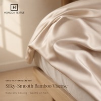 Parure de lit en viscose de bambou, taille King, 4 pièces, 300 fils, tissage satiné, brillante, douce et respirante, draps de lit pour hôtel, vente en gros