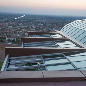 Terrasse intérieure électrique intelligente fenêtre en verre transparent couverture supérieure balcon intérieur couverture de toit en verre lucarne rétractable - Product Image 3