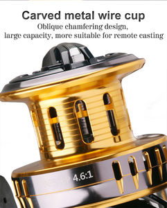 รอกตกปลา RUNTOO 4.6:1 รุ่นขายดี สำหรับตกปลาชายฝั่ง น้ำเค็ม รองรับแรงต้าน 25 กก. รอกตกปลาขนาดใหญ่ ความเร็วสูง ตัวรอกโลหะทั้งหมด แข็งแรง ทนทาน สำหรับตกปลาแบบฟลายฟิชชิ่ง - Product Image 6