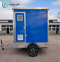 Une toilette mobile avec dimensions de 1,80 m de hauteur, 1,20 m de largeur et 1,20 m de profondeur