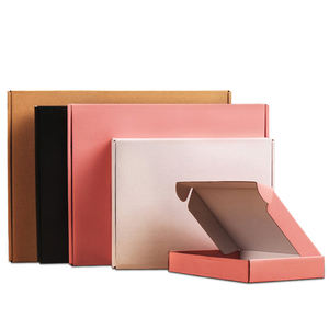 Широко используется, сделано в Китае, изготовленные на заказ размеры, коробка для рассылки одежды, розовый гофрированный картон, складная коробка для доставки - Product Image 2