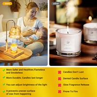 Lampe chauffante moderne en bois et verre à LED pour la décoration intérieure de la chambre à coucher 75 80 RBT Télécommande
