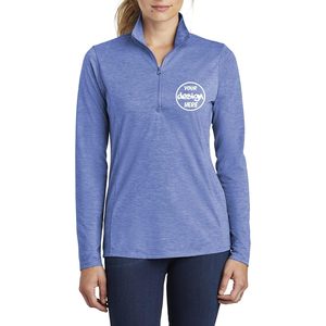 2025 LST407 Custom 1/4 <b>Zip</b> Pullover for Ladies Ladies' Promotional Tri-Blend <b>Hoodie</b> with Your Own Text Logo Stitching - Product Image 1