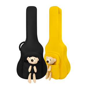 Akusticus Halk Gitar Sırt Çantası Kılıfı <span class=keywords><strong>40</strong></span>/41/36 Inç Kanvas Kalınlaştırılmış Darbeye Dayanıklı Düşmeye Dayanıklı Boyun Desteği Sevimli Kadın Tasarımı - Product Image 4
