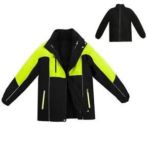 Manufacture wholesale 2 in 1 winter outdoor softshell removable Inner fleece casual winter thicken warm softshell Rain jacket