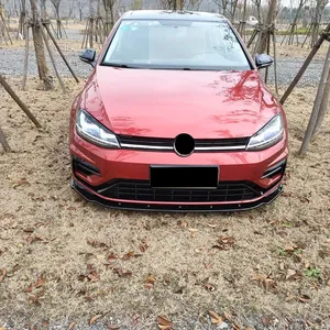 Pour Golf 7 MK7 7.5 GTD GTE R R-Line 2012-2019 : Lame de pare-chocs avant, canards, spoiler, diffuseur, kits carrosserie, protection style CS - Product Image 6