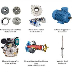 Bomba de Lodos Centrífuga CDHB Resistente a la Corrosión, 100m de Altura de Elevación, 10 hp, para Dragado de Ríos y Puertos - Product Image 4