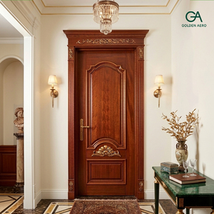 GA-02F Golden Aero - Puertas de Entrada Circulares Curvadas de Madera Maciza Contemporánea, Diseño de Lujo Personalizado, para Villas - Product Image 4