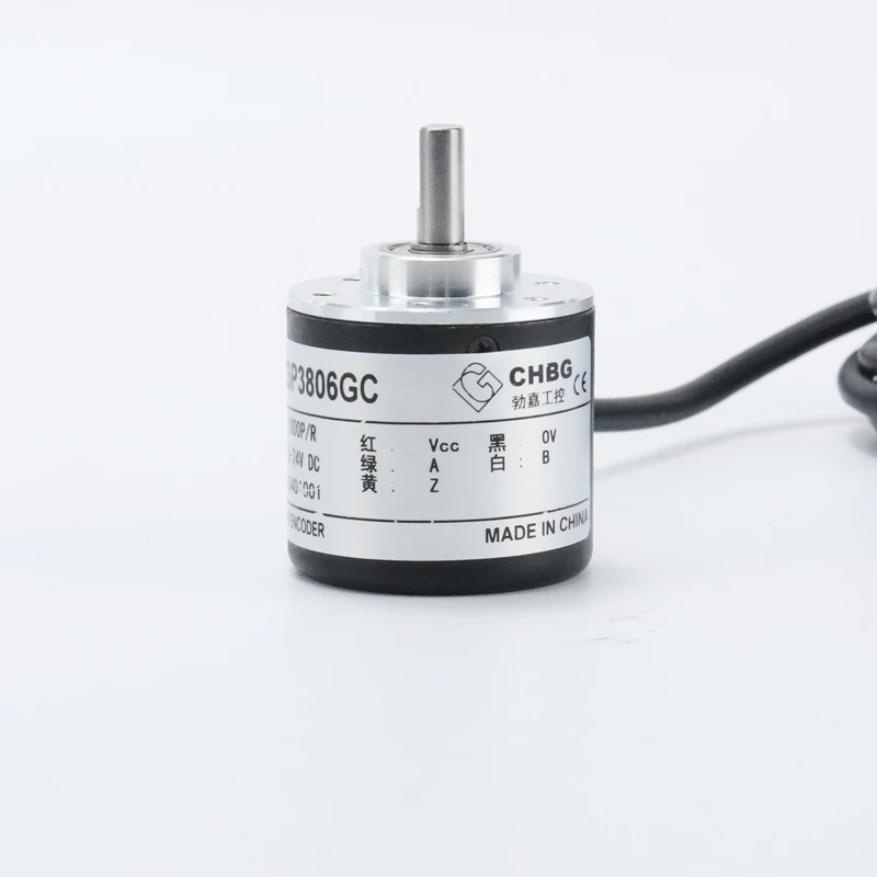 CHBG New Photoelectric encoder ZSP3806 360PR Incremental Rotary Encoder ZSP3806 1000 ppr 6mm 24 voltz roda contador suporte