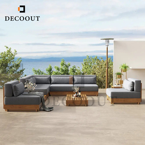Meubles de patio en teck d'extérieur populaires <span class=keywords><strong>Canapé</strong></span> en teck avec <span class=keywords><strong>mousse</strong></span> à séchage rapide - Product Image 2