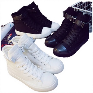 Chaussures de marche en toile à lacets montants, semelle en caoutchouc élégante, toutes saisons - Product Image 3