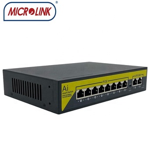 CCTV 48V PoE Ai commutateur de réseau intelligent 8 ports 10/100Mbps IEEE 802.3 af/at commutateur PoE avec 2 * RJ45 10/100/1000Mbps uplink - Product Image 3