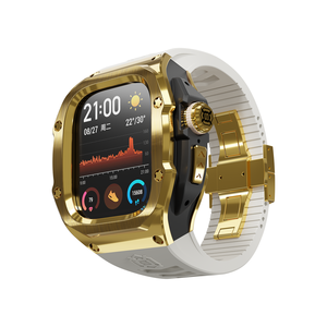Custodia Impermeabile Luxury Shellbox Antiurto in Acciaio Inossidabile 316 per <span class=keywords><strong>Apple</strong></span> <span class=keywords><strong>Watch</strong></span> Ultra 3 49mm con Cinturino in Silicone - Product Image 3