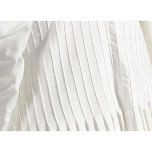 Vestido Camisero Plisado de Manga Larga Sakiya - Blanco - Product Image 2