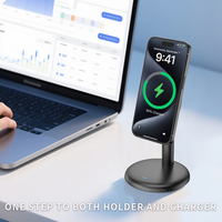 Nouveau support de charge sans fil magnétique Qi2 15W avec motif en fibre de carbone, chargeur de bureau pour téléphone