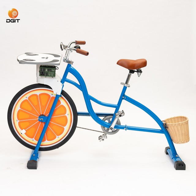 New Products Machine Hybrid Bicycle Pedal Power Generator Bike for 1 Wheel Bikes with Mobile Phone Charging Amusement Bike