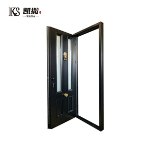 Porte de sécurité simple en aluminium isolée de style européen classique, anti-froid, insonorisée, charnières cachées, villa et manoir - Product Image 2