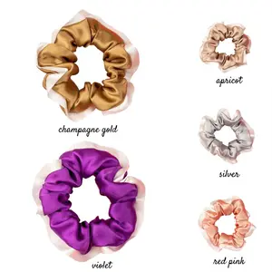 Color Match Mulberry Silk Scrunchies Hair Ties Assorted Colors Scrunchie Seide