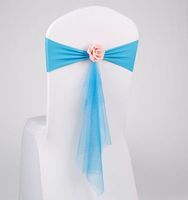 Nouvelle arrivée Hôtel Banquet Décoratif Spandex Bow Chaise Ceintures pour mariage Belle Chaise Élastique Ceintures