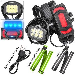 Nuit sécurité course gilet poitrine lumière haute visibilité équipement étanche 3 Modes marche vélo d'urgence rouge avertissement flash lumières - Product Image 6