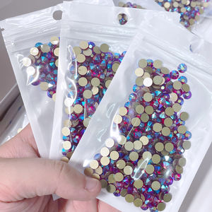 SS16-SS30คริสตัลพลอยเทียมติดหลังเล็บ8เม็ดใหญ่8เม็ดเล็กแบนสำหรับตกแต่งเล็บแบบ DIY 2088 - Product Image 2