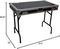 Audio HCTABLE Portable 36 "Wide DJ Workstation Table 28.15" Hauteur Flight DJ Table Flight Case