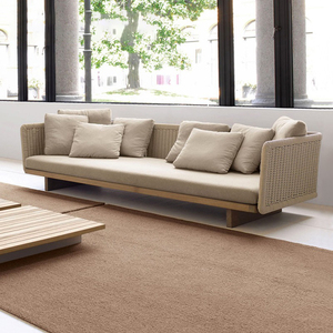 Canapé d'extérieur moderne imperméable à l'eau et aux loisirs nordiques tissé pour cour, villa, <span class=keywords><strong>jardin</strong></span> ou terrasse - Product Image 2