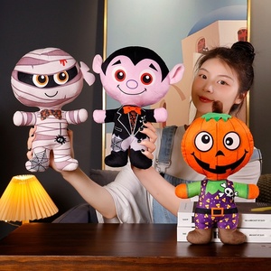 Peluche de Monstruo con Cabeza de Calabaza, Suave y Adorable, <span class=keywords><strong>Muñeco</strong></span> Sonriente para Jóvenes y Mujeres, Decoración para Escritorio, Dormitorio, Halloween - Product Image 2