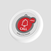 Bouton d'appel de serveur sans fil Transmetteur de téléavertisseur de restaurant Cloche d'appel pour Bar Café Service à la clientèle