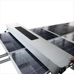 Solar panel cleaning robot for dry/wet cleaning