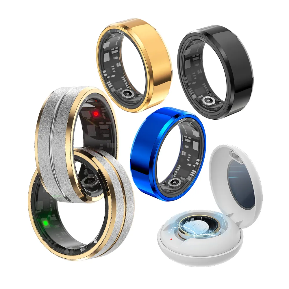 Smartwatch sports fitness tracker frequenza cardiaca pressione sanguigna smart watch ring monitoraggio della salute smart rings orologi
