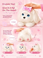 Robot compagnon intelligent IA, Chatbot, Animal de compagnie électronique, Chiot en peluche de 8 pouces, Modèle de chien paresseux, Rembourré en coton PP, Cadeau parfait pour
