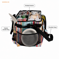Sac repas d'extérieur rayé taille moyenne, imperméable, avec doublure en feuille d'aluminium, multi-poches, pour pique-nique, portable, vente en gros en vrac, direct usine