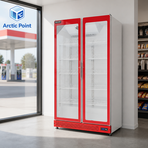 Refrigerador Comercial para Bebidas de Gasolinera con Puerta de Vidrio de Doble Capa, Luz LED y Capacidad de 442L <span class=keywords><strong>a</strong></span> 1790L - Product Image 2
