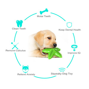 Star Shaped Plastic Chewing <b>Toy</b> for Dogs Teeth Cleaning <b>Interactive</b> Squeaky Pet <b>Toy</b> Solid Color Funny Design - Product Image 4