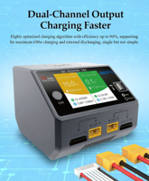 Chargeur intelligent double AC/DC HOTA D6 Pro pour batteries de drones FPV, voitures RC, bateaux, multirotors, UAV et modèles réduits